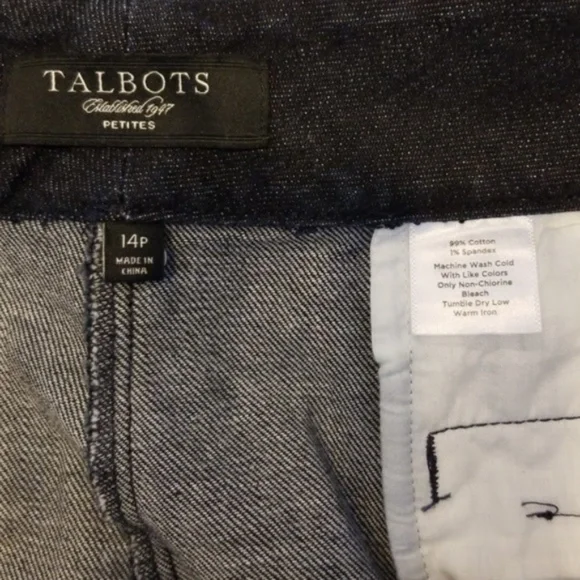 {Talbots} Women's Petites Dark Blue Jeans - Picture 8 of 8